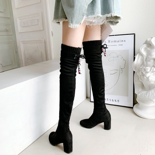 over the knee knit boots